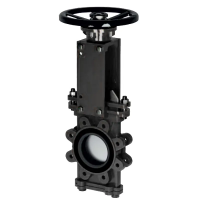 Шиберная задвижка фланцевая двусторонняя, серии TL81-D, TAFLINE, DN100 PN10, со штурвалом
