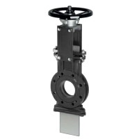 Шиберная задвижка фланцевая односторонняя, серии TL81-C, TAFLINE, DN100 PN10, со штурвалом