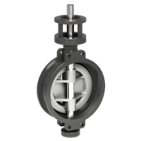 Затвор дисковый поворотный трехэксцентриковый серии TL73GS TAFLINE, DN50 PN16, корпус, диск - сталь, межфланцевый с голым штоком