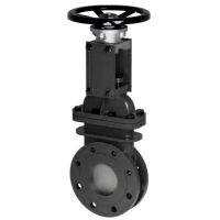 Шиберная задвижка фланцевая, серии TL81-Е, TAFLINE, DN50 PN10, с резьбовыми проушинами, со штурвалом