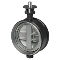 Затвор поворотный дисковый трехэксцентриковый TAFLINE, серии TL63, DN200 PN16, под приварку, голый шток, корпус, диск - сталь