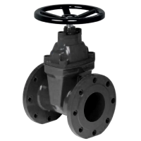 Задвижка чугунная с обрезиненным клином, серии TL46-G, TAFLINE, DN100 PN16, со штурвалом