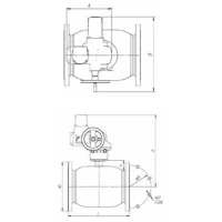 Кран шаровой стальной стандартнопроходной фланцевый, серии TL31-F, TAFLINE, DN300 PN16, с голым штоком