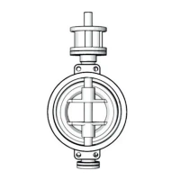 Затвор дисковый поворотный трехэксцентриковый серии TL73GS TAFLINE, DN50 PN16, корпус, диск - сталь, межфланцевый с голым штоком