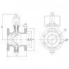 Кран эксцентриковый полусферический-TL34-F-TAFLINE, DN300 PN16, фланцевый